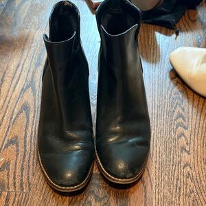 Cole Haan Black Leather Chelsea Ankle Booties